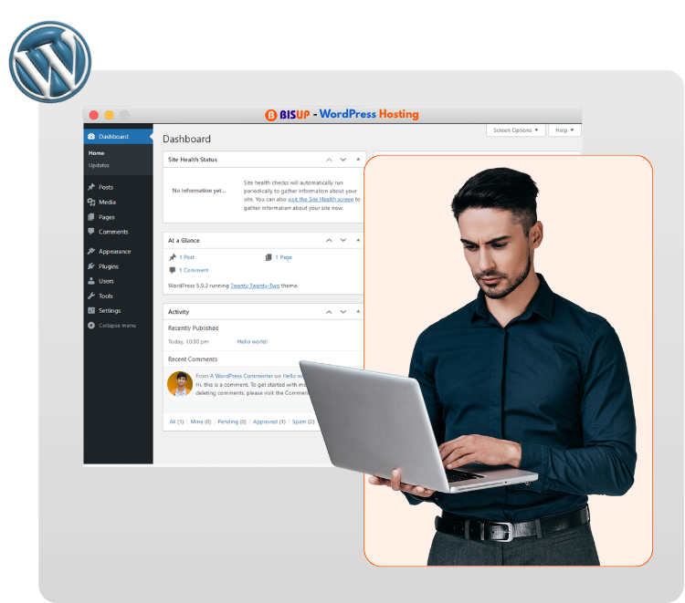 WordPress hosting illustration